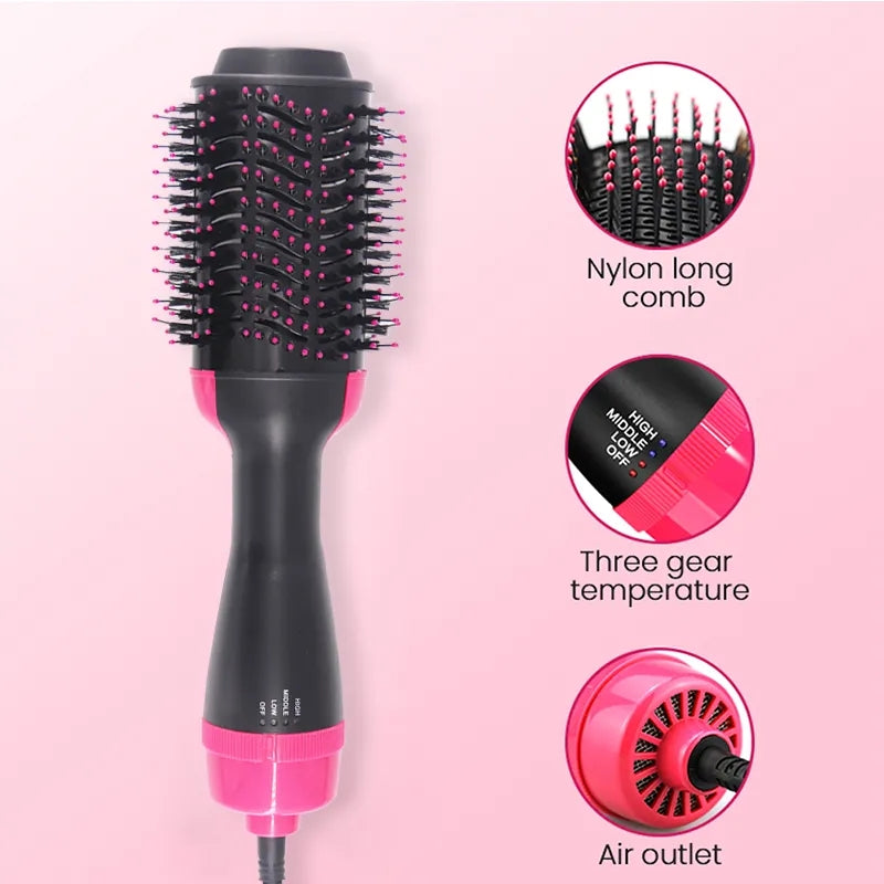 One step Hair Dryer Brush 3 in 1 Negative One Step Hair Dryer & Volumizer Blower Anti-Static Hair Styler Curler Hair Straightener Brush