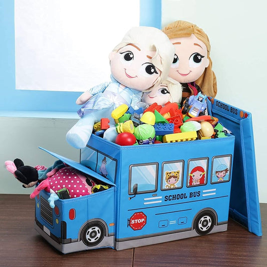 School Bus Foldable Toy Storage Box