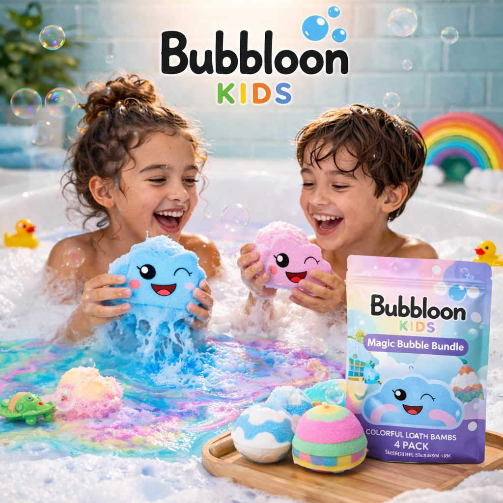 Bubbloon™ Rainbow Cloud Bath Bombs ( 4-Piece Set )