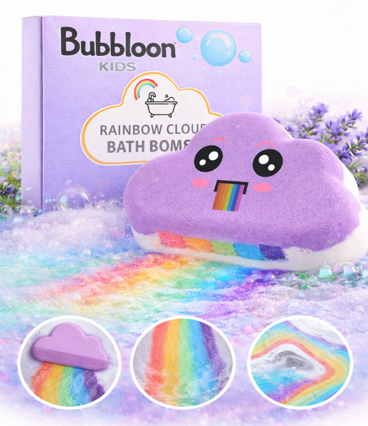 Bubbloon™ Rainbow Cloud Bath Bombs ( 4-Piece Set )