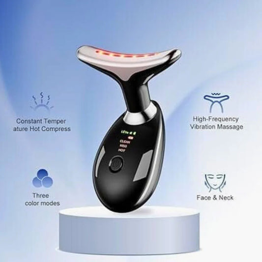 Rechargeable LED Facial Massager for Face & Neck Vibrating Massager