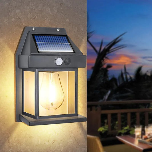 Solar Powered Outdoor LED Wall Light with Motion Sensor