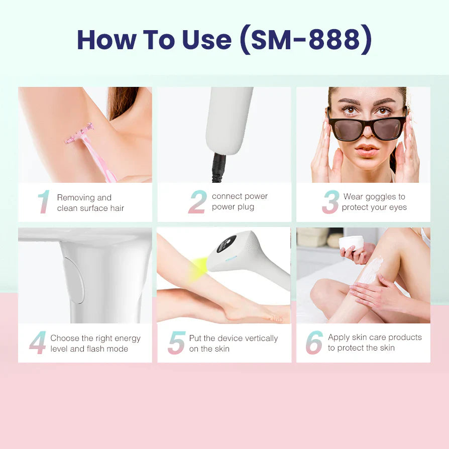IPL Laser Hair Removal Device Permanent Hair Remover for Face & Body